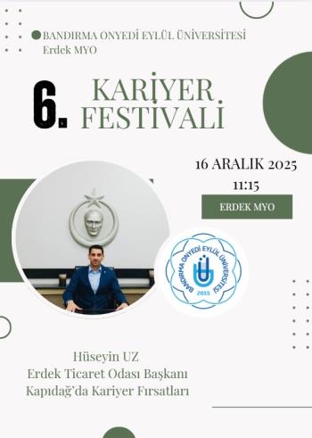 Kariyer Festivalinde Erdek Ticaret Odası Başkanı Öğrencilerimizle Buluştu.