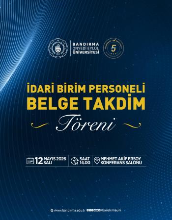 Üniversitemizde İdari Birim Personeli Belge Takdim Töreni Düzenlendi