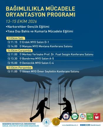 Okulumuzda Bağımlılıkla Mücadele Oryantasyon Programı Düzenlendi